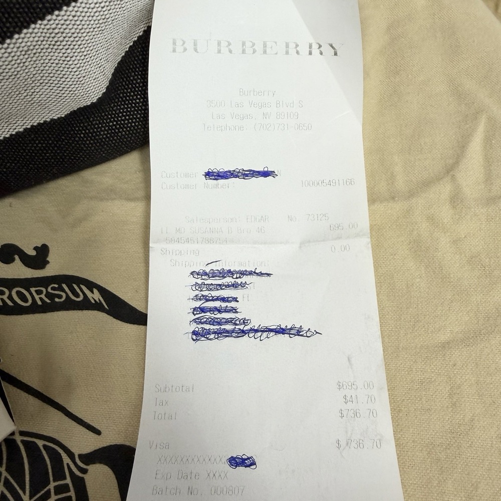 Burberry Medium Bucket Susanna Bag Purse Inner Pouch $695.00 Receipt Sleeper Bag - Picture 15 of 16